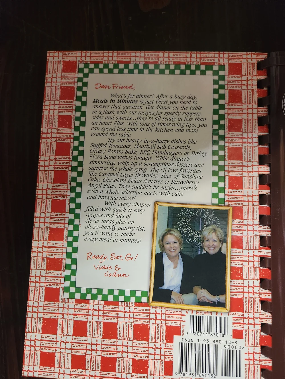 Meals in Minutes Recipe Book - Gooseberry Patch Red Cover